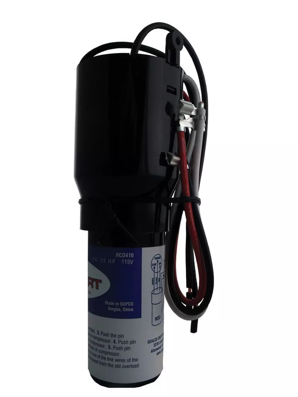 SUPCO 1/4 - 1/3 hp 120V Round Start Capacitor MPN RCO410