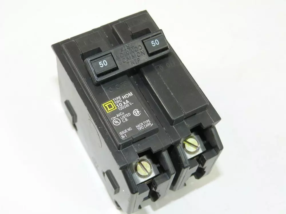 Square D Homeline 120/240V 50A 2-Pole Miniature Circuit Breaker MPN HOM250