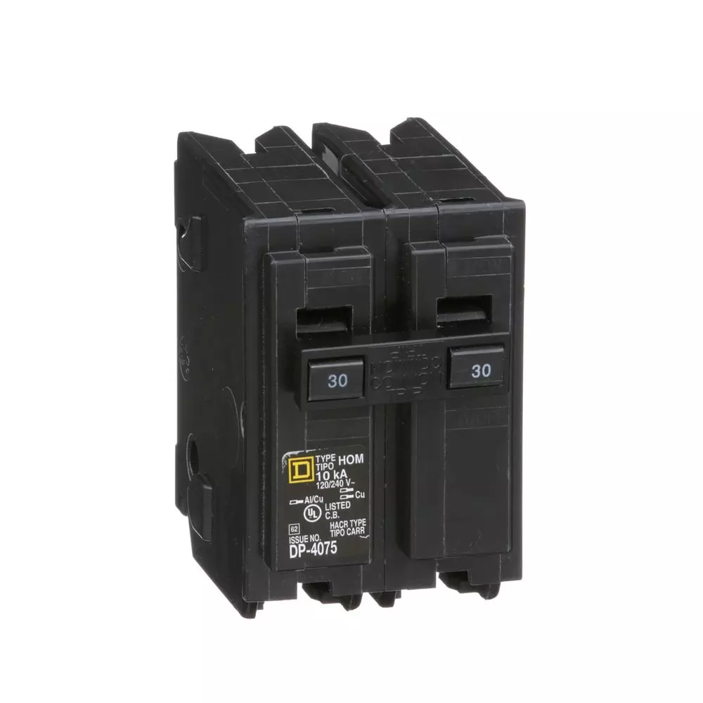 Square D Company 120/240V 30A 2-Pole Miniature Circuit Breaker MPN HOM230