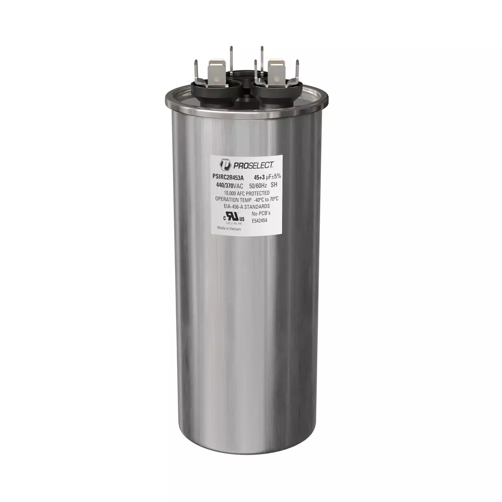 PROSELECT® 45/3 MFD 440/370V Dual Round Run Capacitor MPN PSIRC2R453A