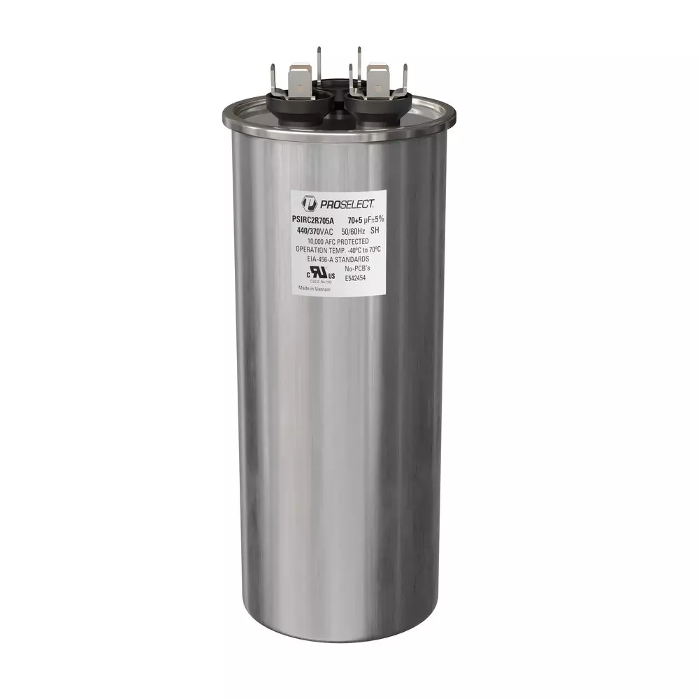 PROSELECT® 70/5 MFD 440/370V Dual Round Run Capacitor MPN PSIRC2R705A