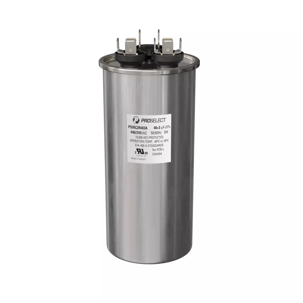 PROSELECT® 40/3 MFD 440/370V Dual Round Run Capacitor MPN PSIRC2R403A