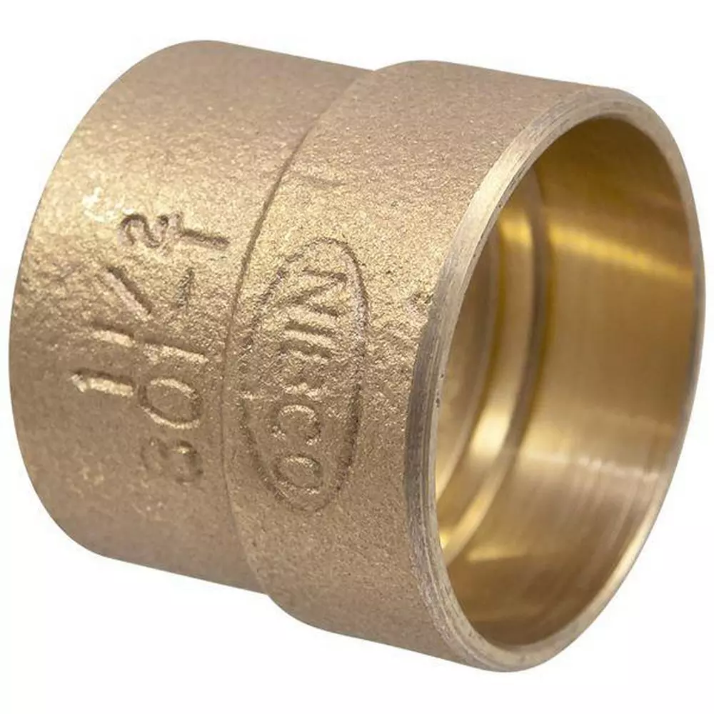 NIBCO 1-1/4 in. Cast Bronze DWV Sweat x OD Tube Adapter MPN E011750 — image 1
