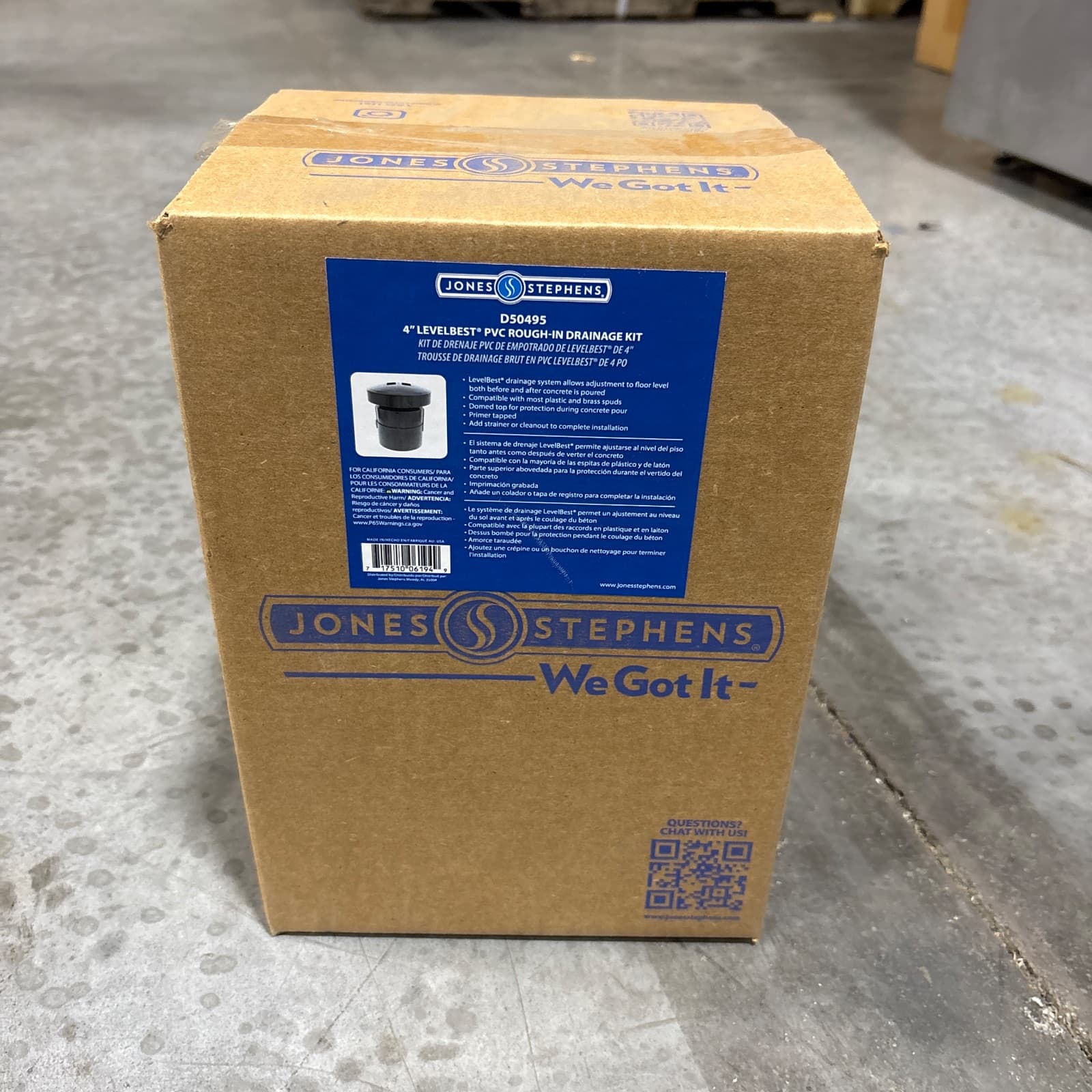 Jones Stephens 4 in. LevelBest IPS Plastic Rough-In Drainage Cleanout MPN D50495
