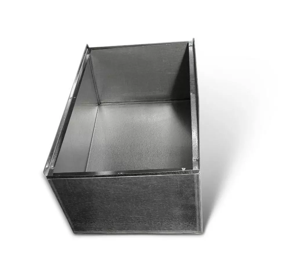 Lukjan Metal Products 14x28x18 Galvanized Furnace Box with Pittsburgh Seam MPN CA50281418
