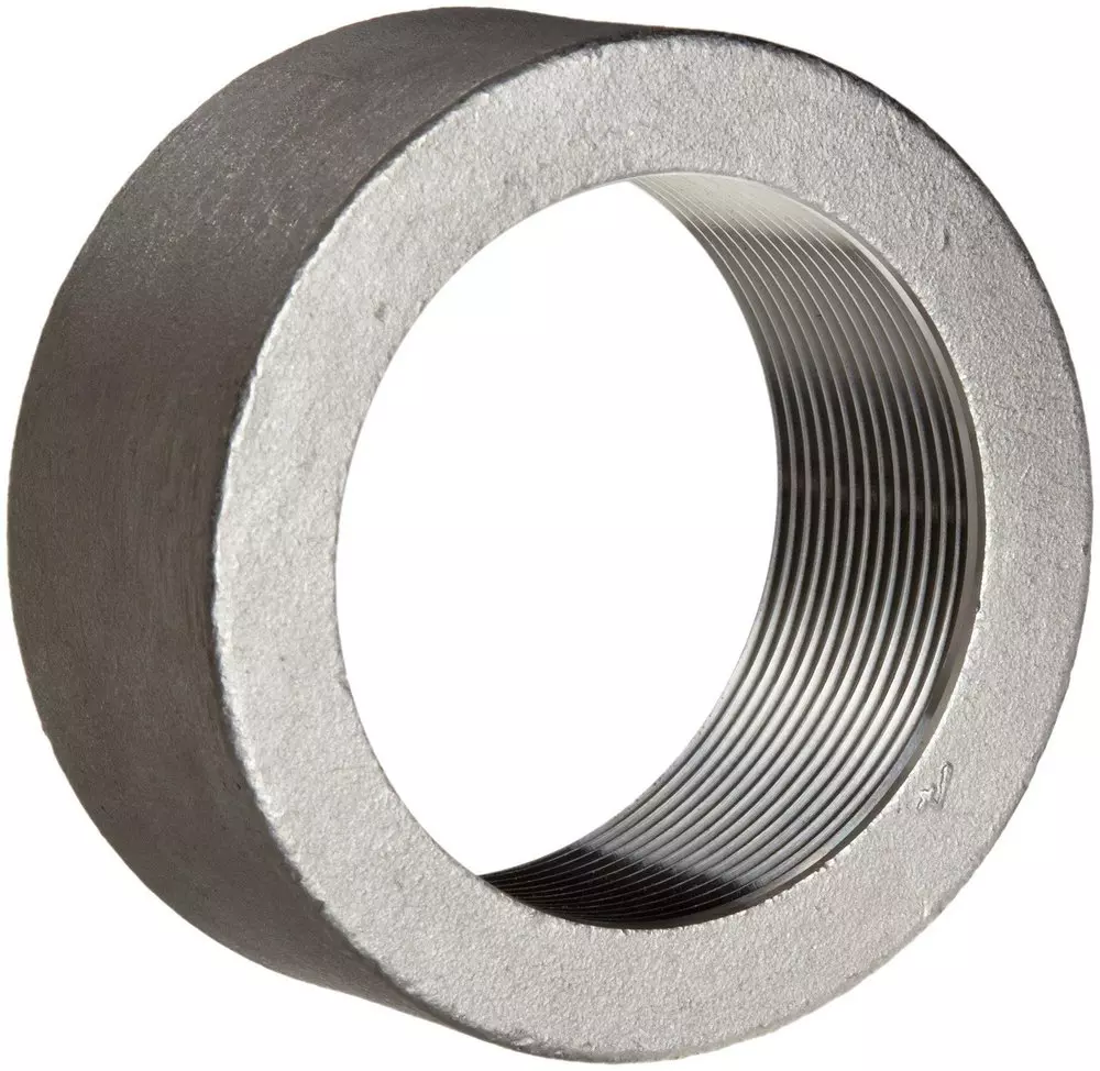 Merit Brass 3/8" Threaded 150# 304 Stainless Steel Half Coupling MPN M411H-06 — image 1