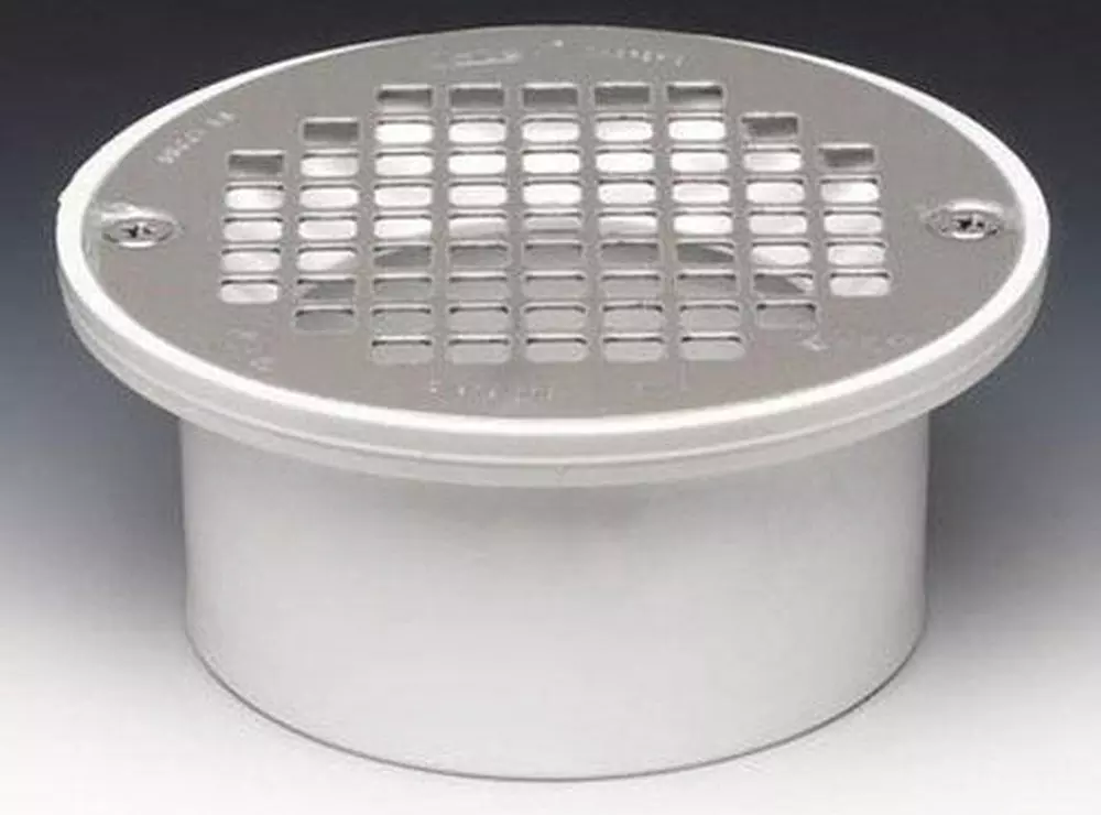 PROFLO 3-4 in. PVC General Purpose Drain with 5 in. Stainless Steel Grate MPN 42873 — image 1
