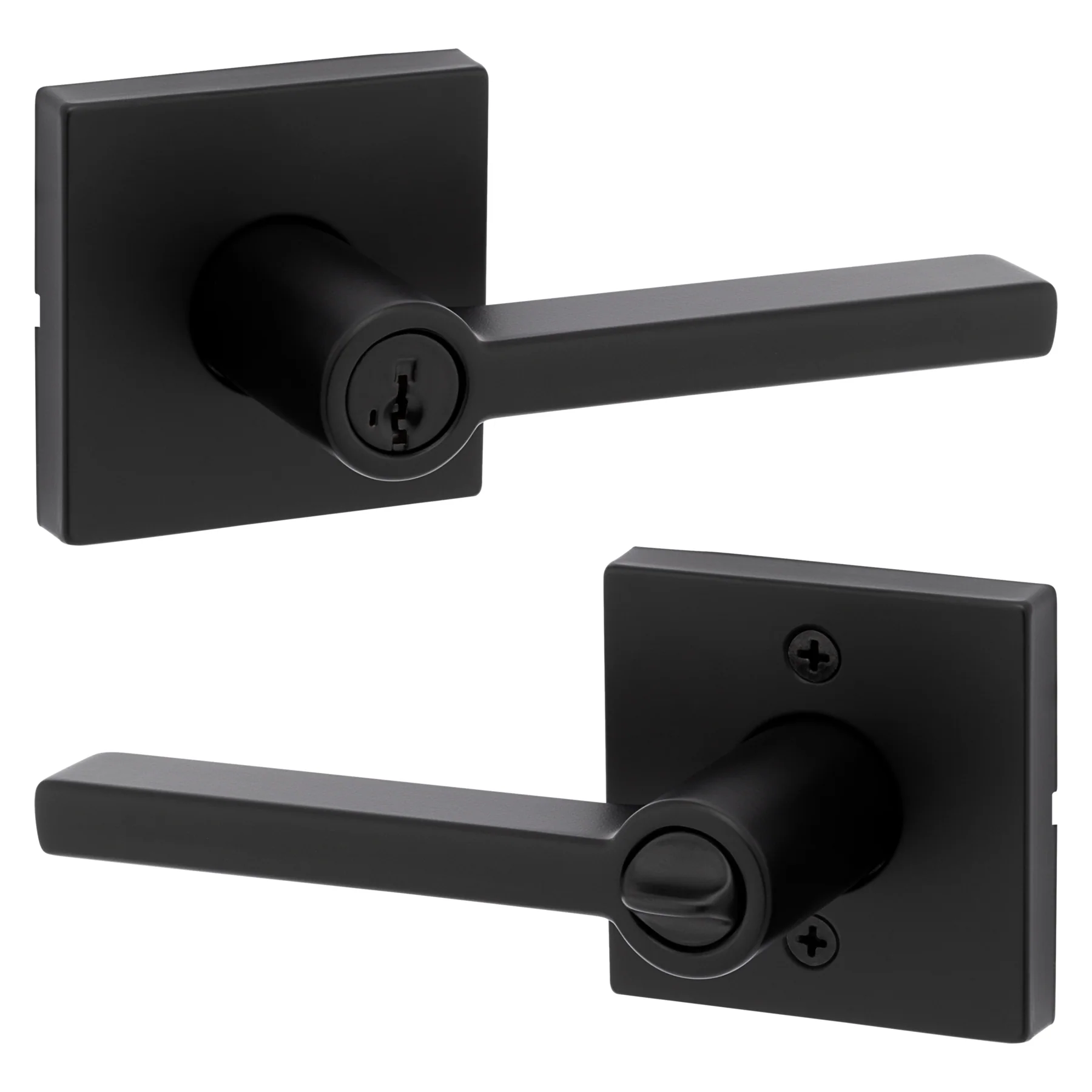 Kwikset Signatures Halifax Square Lever Keyed Entry Door Handle MPN 740HFL SQT 514 SMTK3