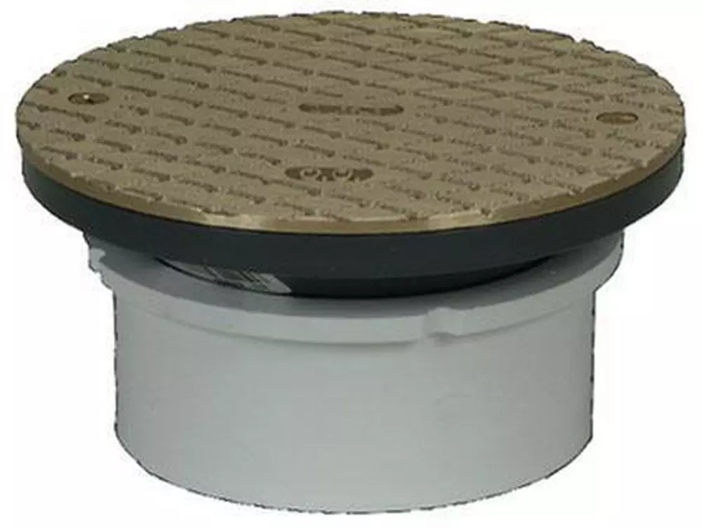 PROFLO 4 in. Inside Caulk Plastic Cleanout with 6 in. Brass Cover MPN 42809 — image 1