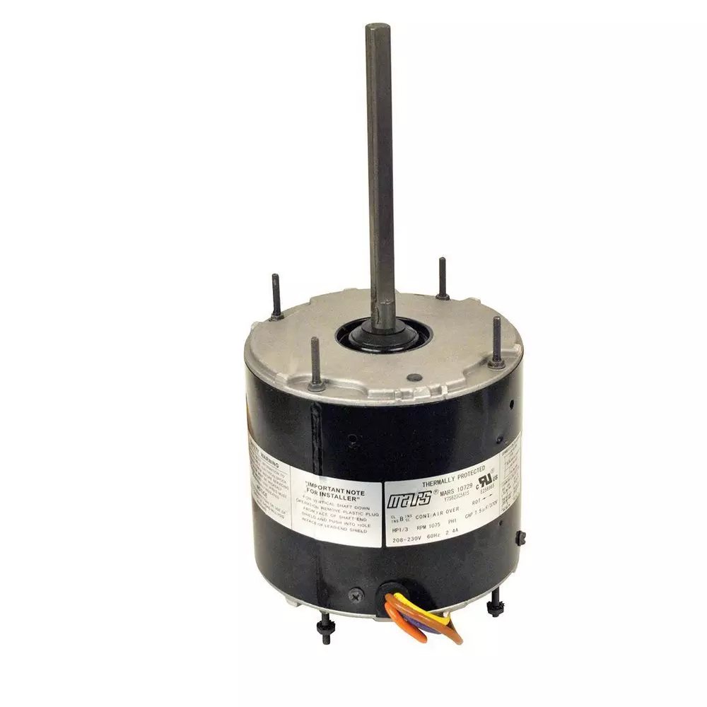 MARS 1/3 HP 1075 RPM 208/230V Single Phase Condenser Motor MPN M10729 — image 1