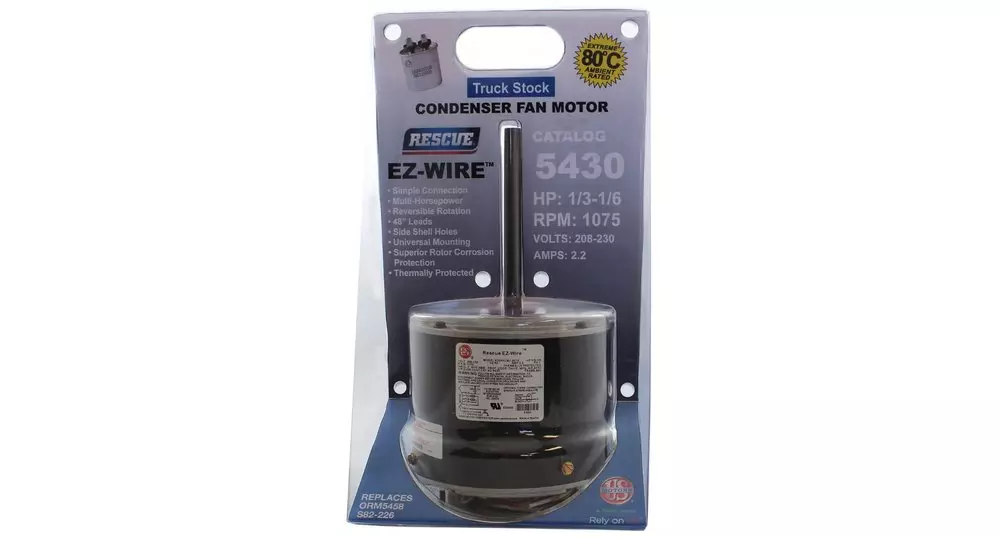 US Motors 1/6-1/3 HP 1075 RPM 208/230V Single Phase Condenser Motor MPN 5430 — image 1