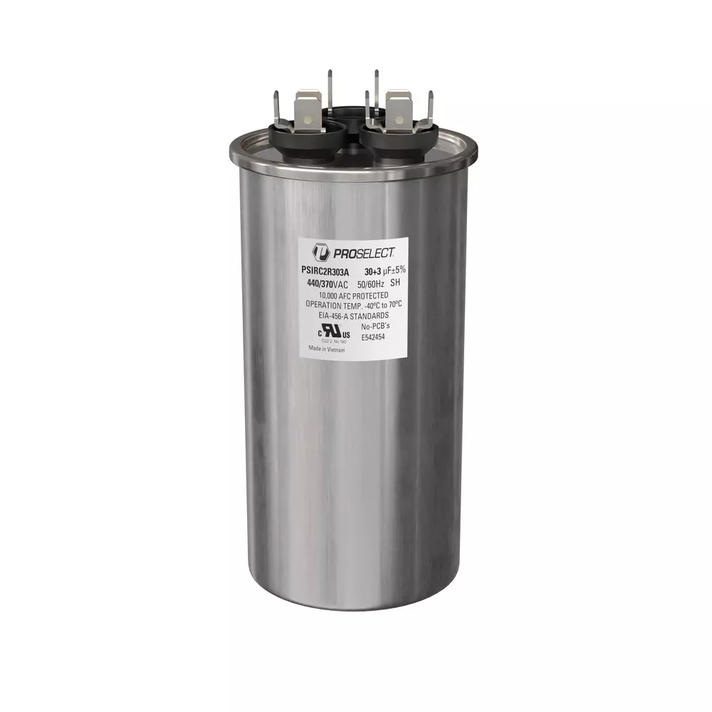 PROSELECT® 30/3 MFD 440/370V Dual Round Run Capacitor MPN PSIRC2R303A