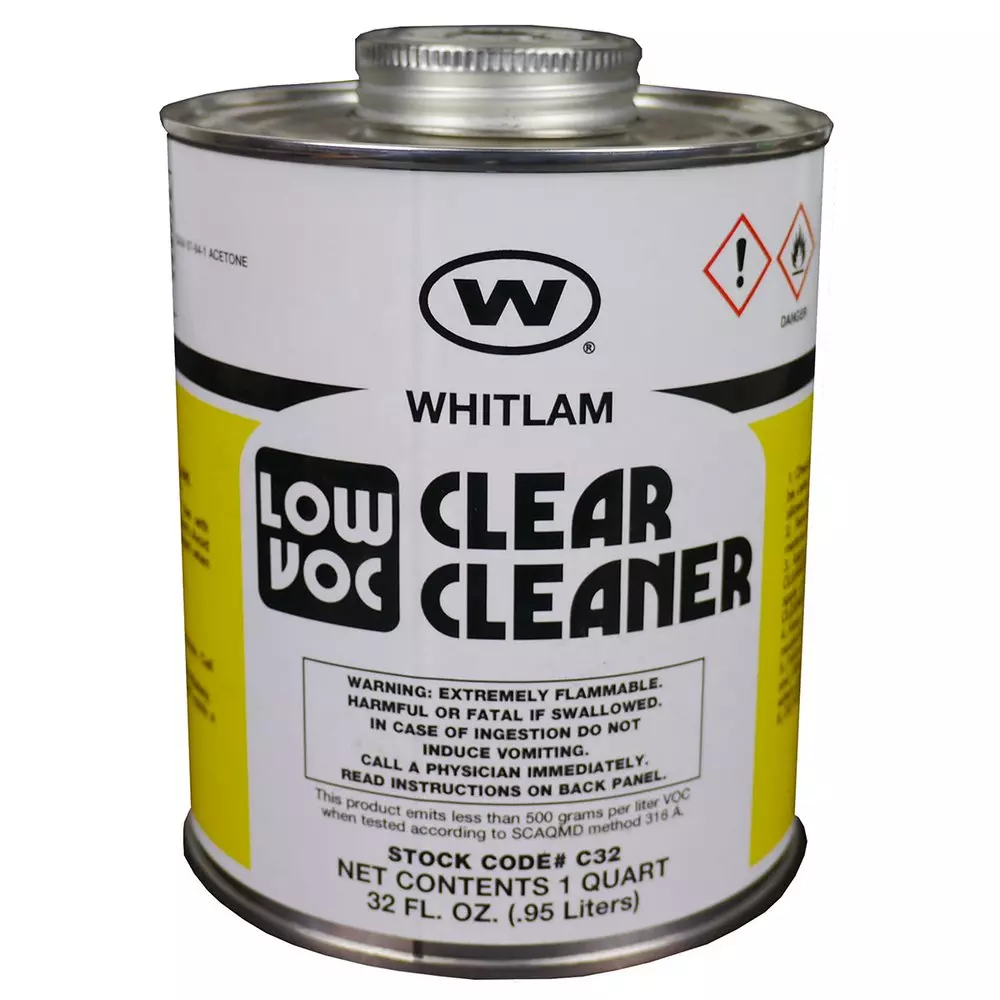 Whitlam 1 qt PVC Clear Cleaner MPN C32