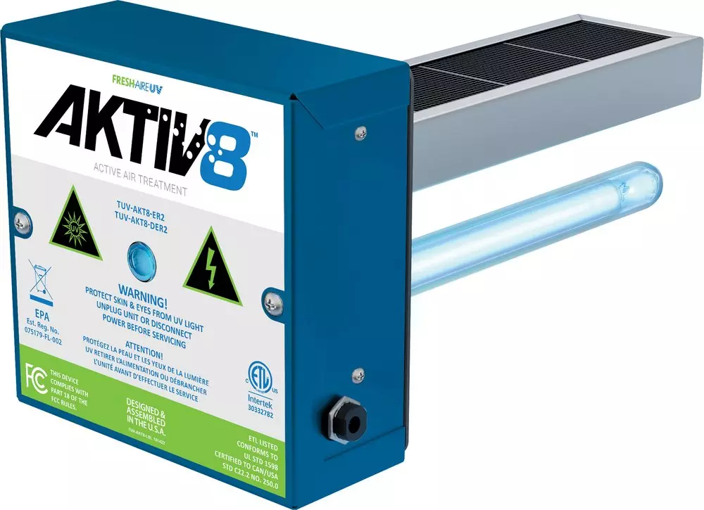 Fresh-Aire UV Aktiv8 2-Year In-Duct Single UV Air Treatment System 24V MPN TUV-AKT8-ER2