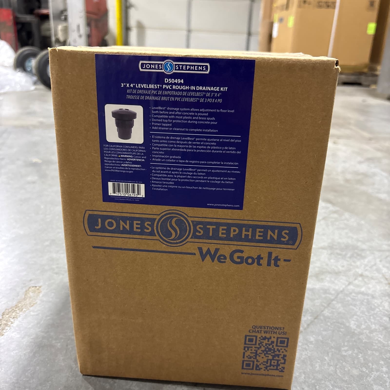 Jones Stephens 3x4 in. LevelBest IPS Plastic Rough-In Drainage Cleanout MPN D50494