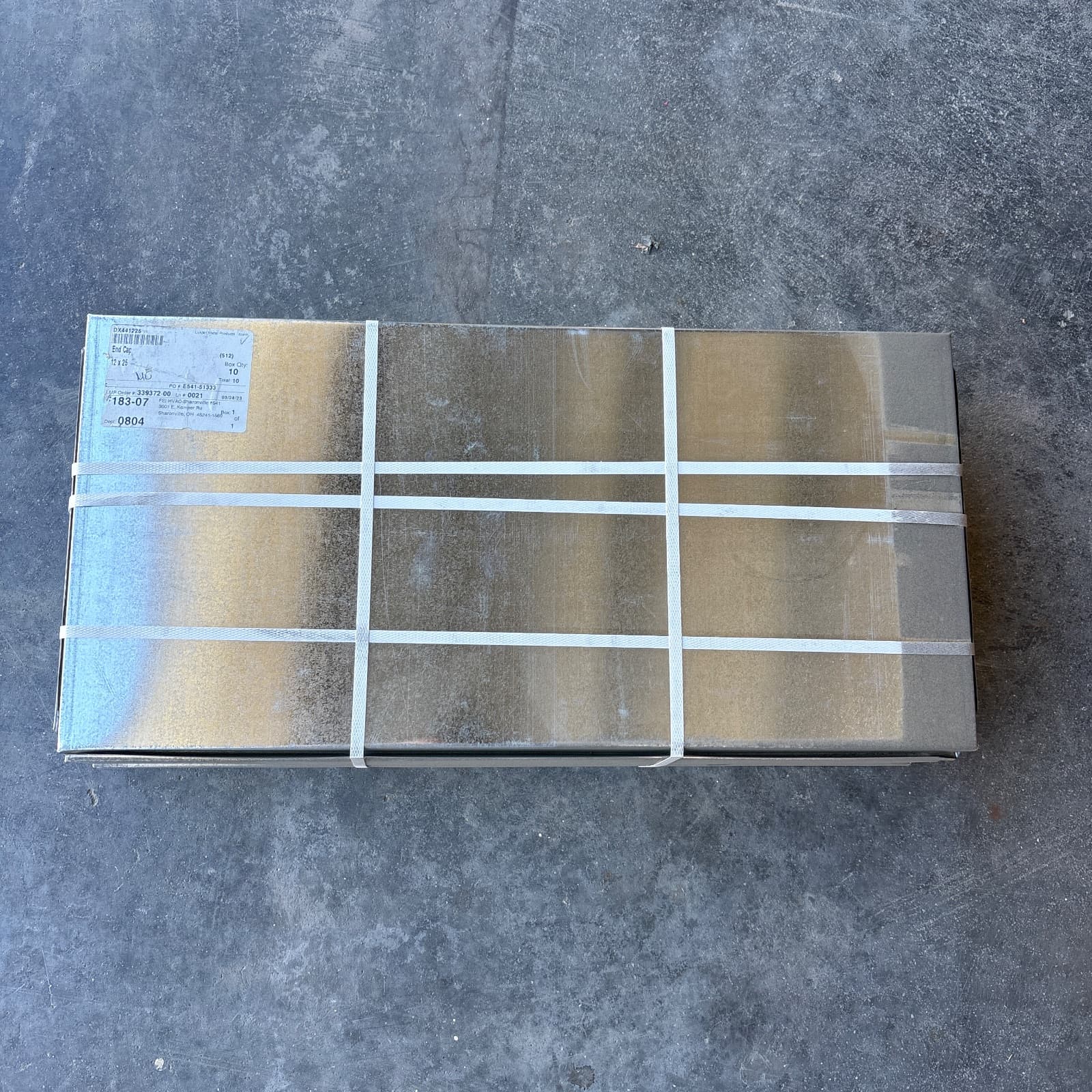 Snappy Adp 25x12 Galvanized Steel Rectangular Duct End Cap MPN 212-2512