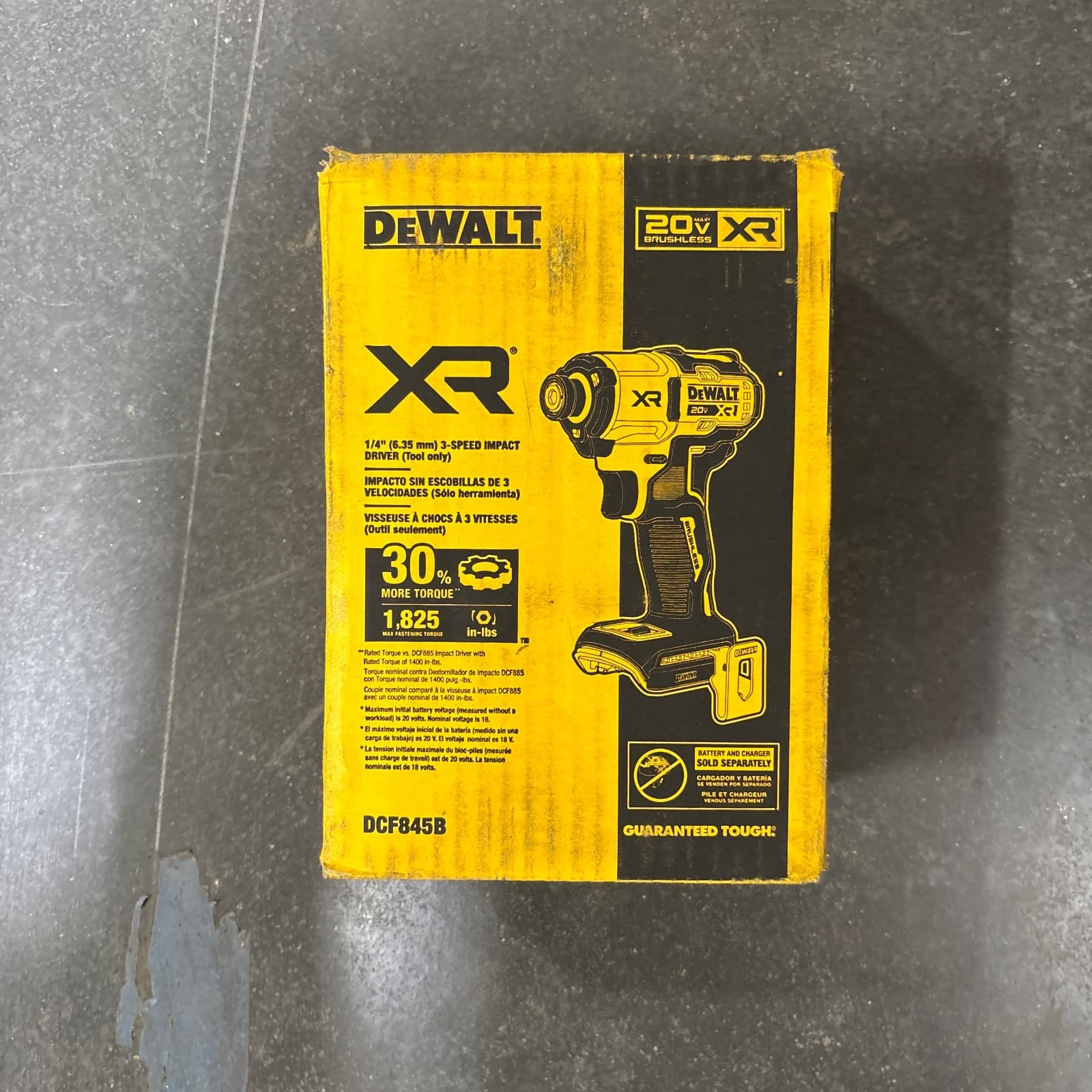 DEWALT 20V MAX XR Brushless Impact Driver, Bare Tool MPN DCF845B — image 1