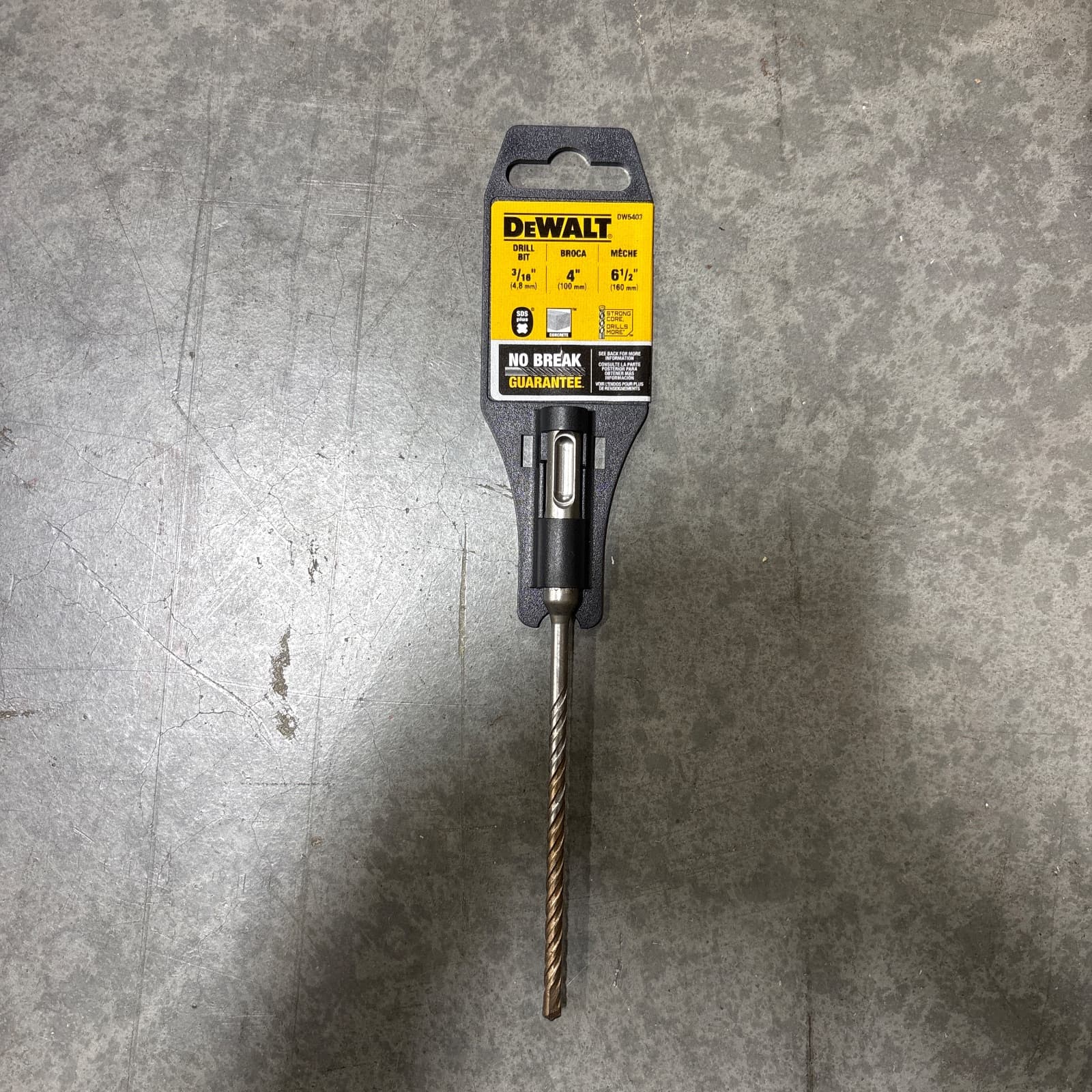 DEWALT 3/16 x 6-1/2 in. SDS-Plus Carbide Masonry Drill Bit MPN DW5403