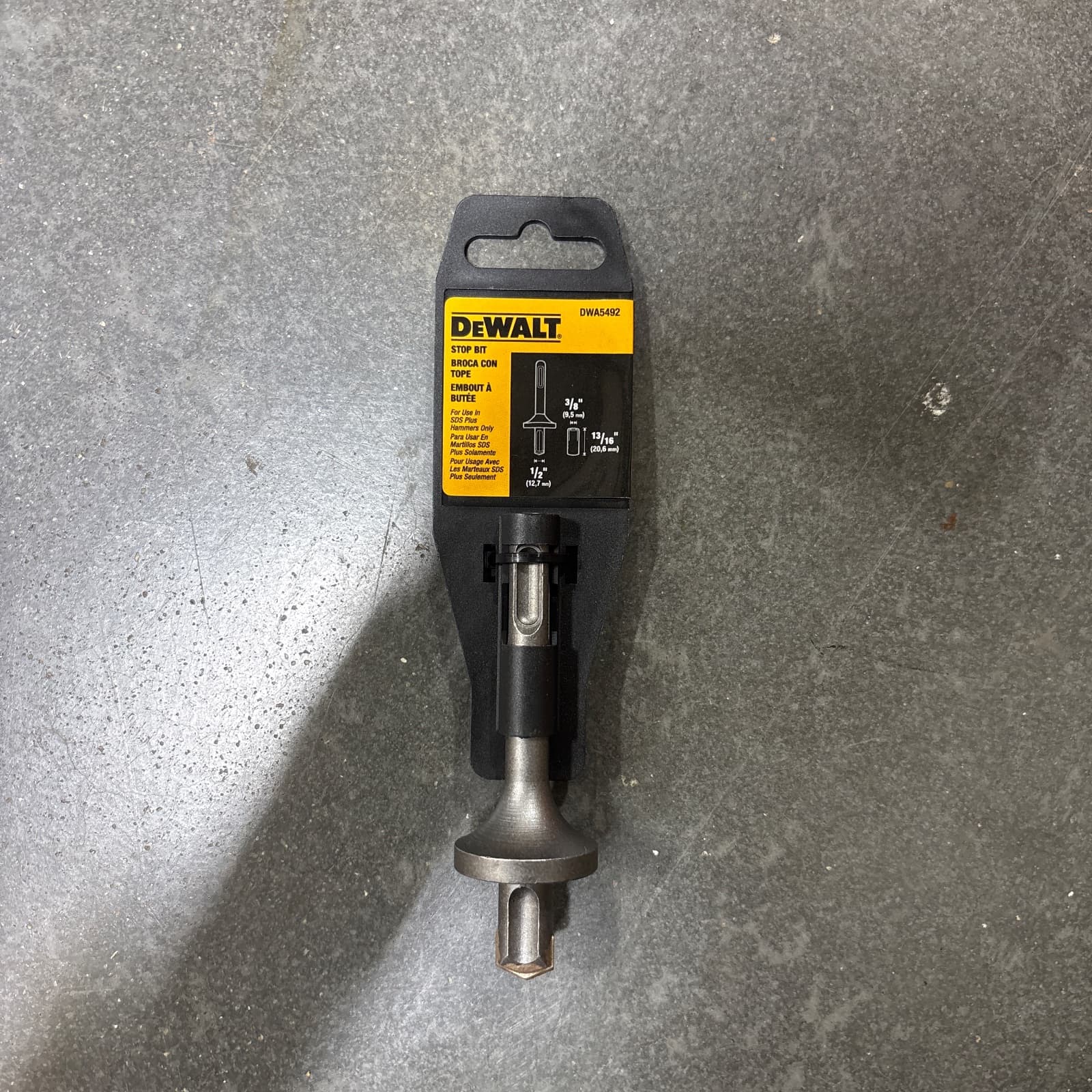 DEWALT 1/2 in. SDS-Plus Hammer Drill Bit Stop Anchor Installation MPN DWA5492