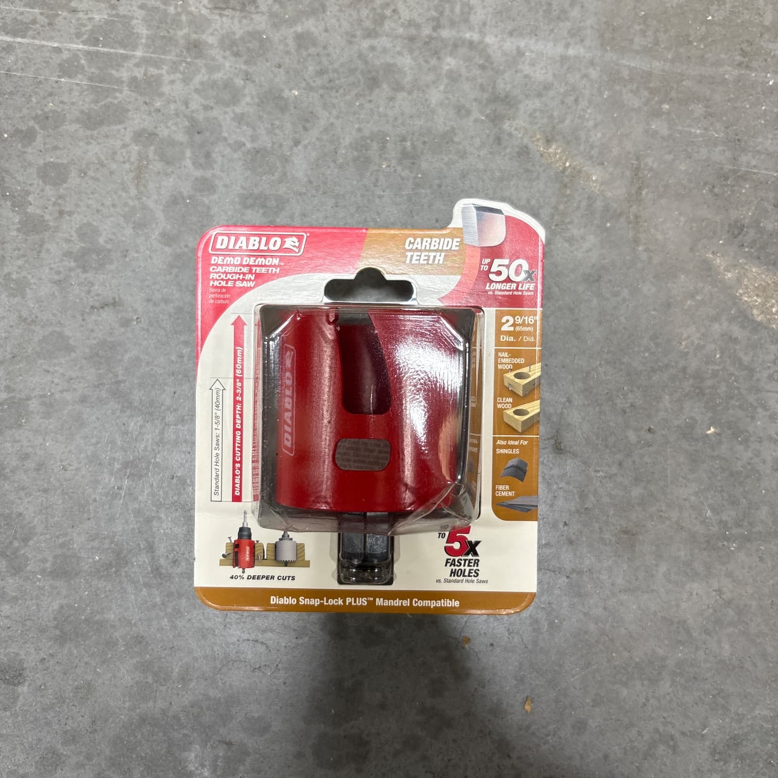 Diablo Tools 2-9/16 in. Rough-in Hole Saw Demo Demon Carbide MPN DHS2563CTR