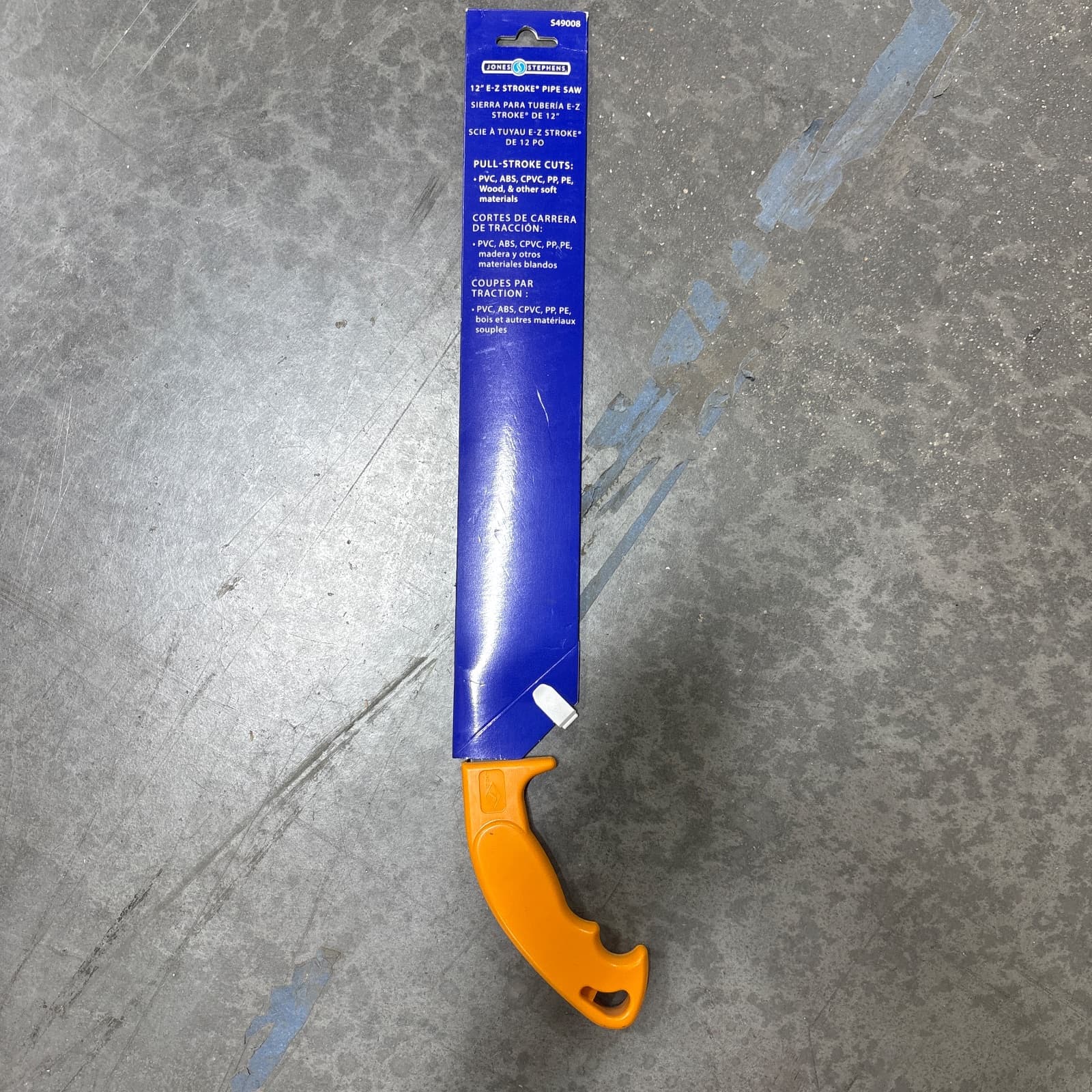 Jones Stephens 12 in. EZ Stroke PVC Pipe Saw with Orange Handle MPN S49008