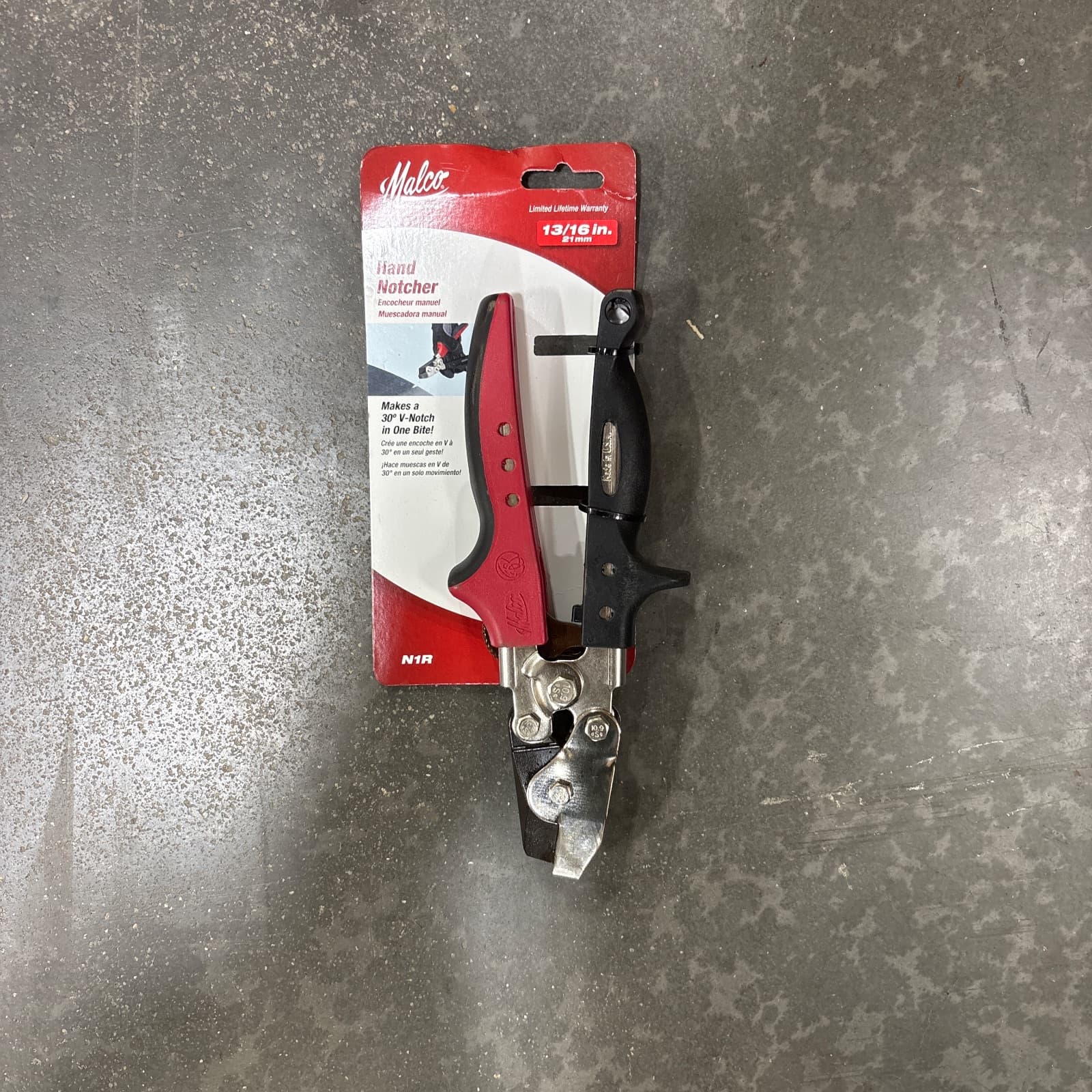 MALCO Hand Notcher 13/16 Depth Sheet Metal Tool MPN N1R — image 1