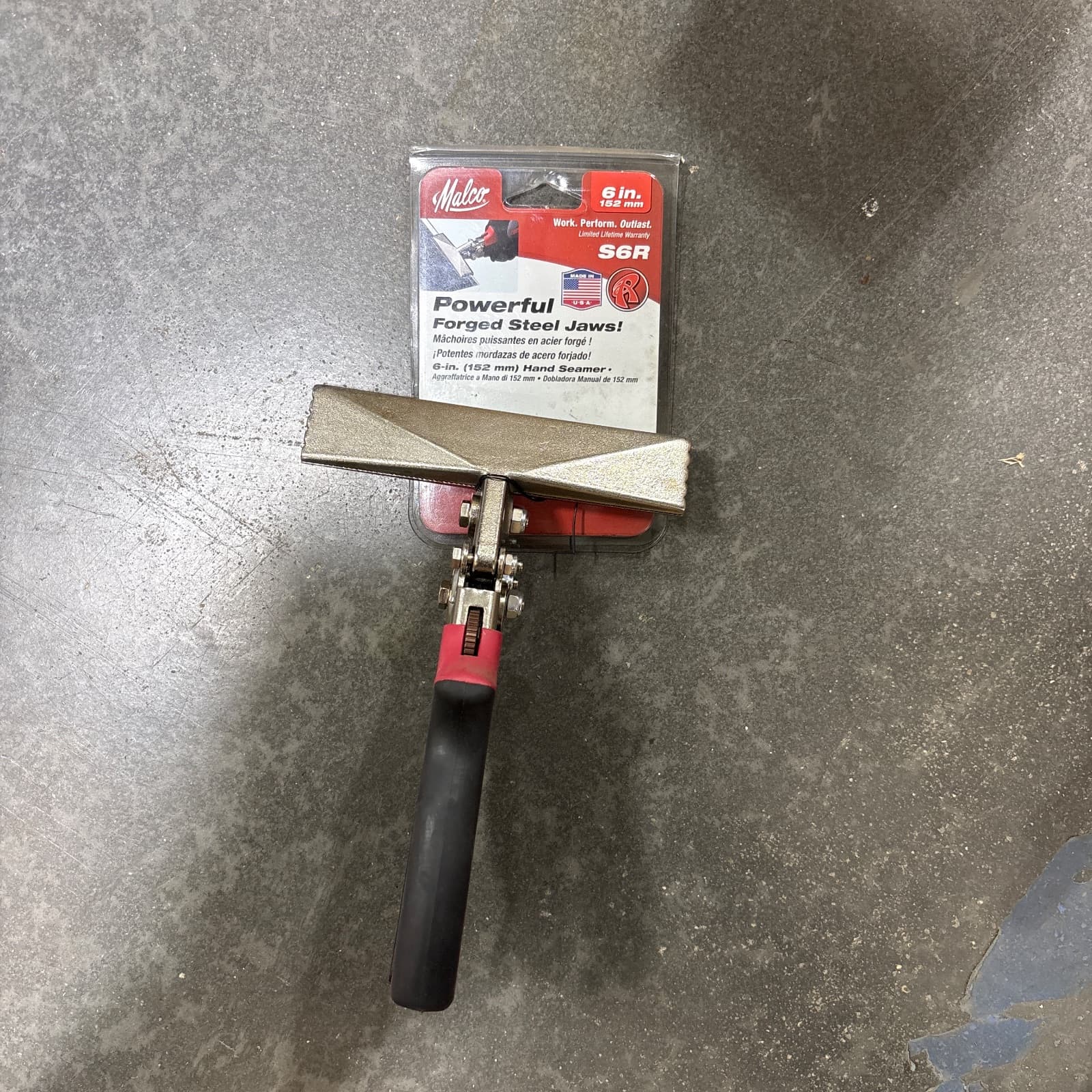 MALCO 6 in. 24 ga Hand Seamer MPN S6R — image 1