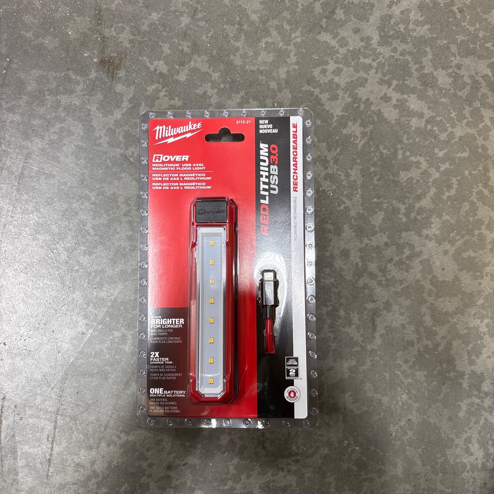 Milwaukee Rover 12V 1 Light LED Flood Light Red/Black MPN 2112-21 — image 1