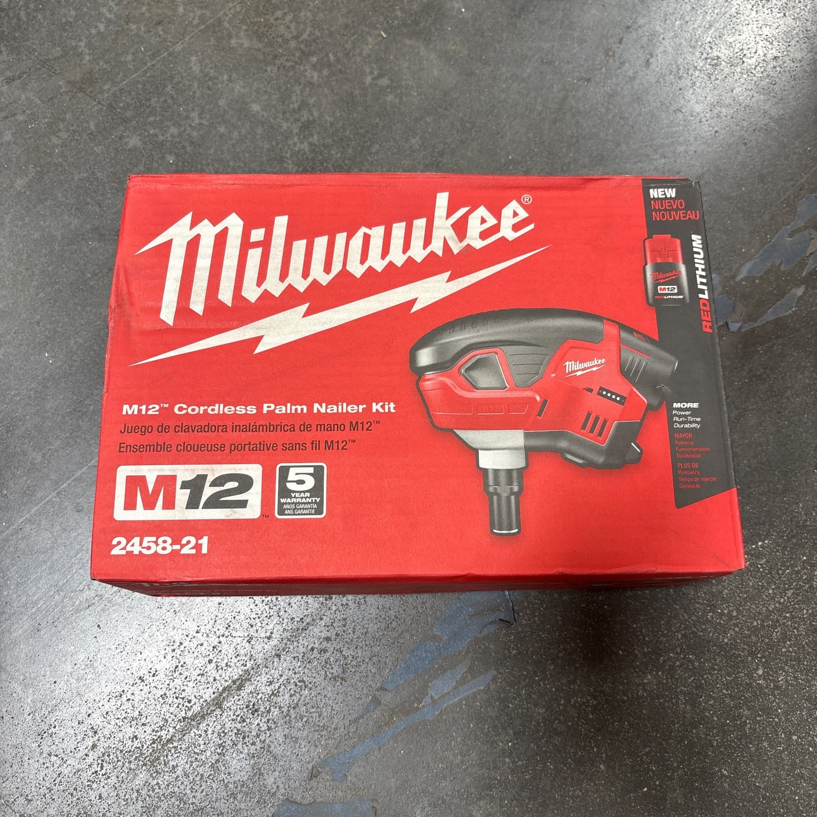 Milwaukee M12 Palm Nailer Kit w/ 1 Battery MPN 2458-21 — image 1