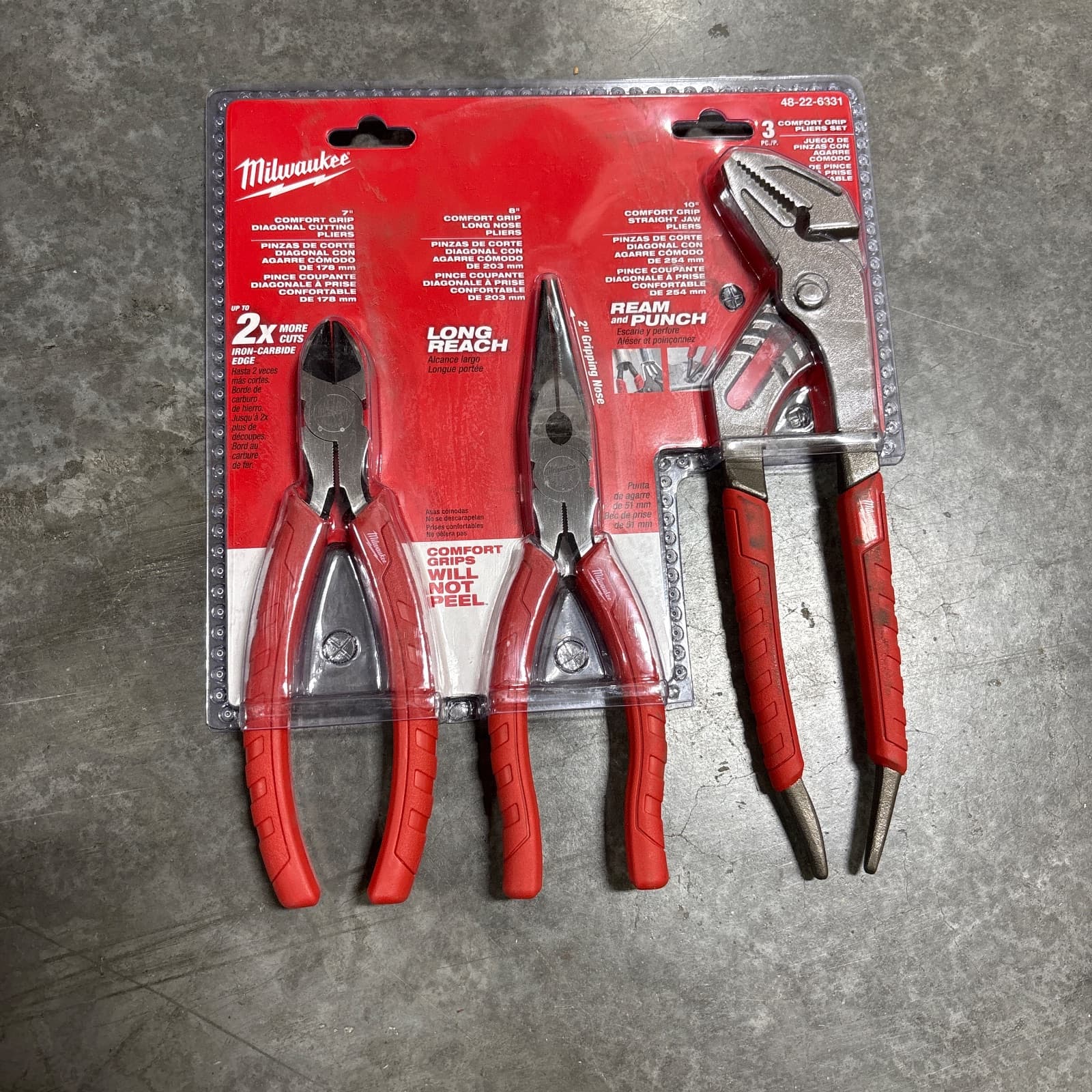 Milwaukee 10 in. Plier Kit 3-Piece Set MPN 48-22-6331