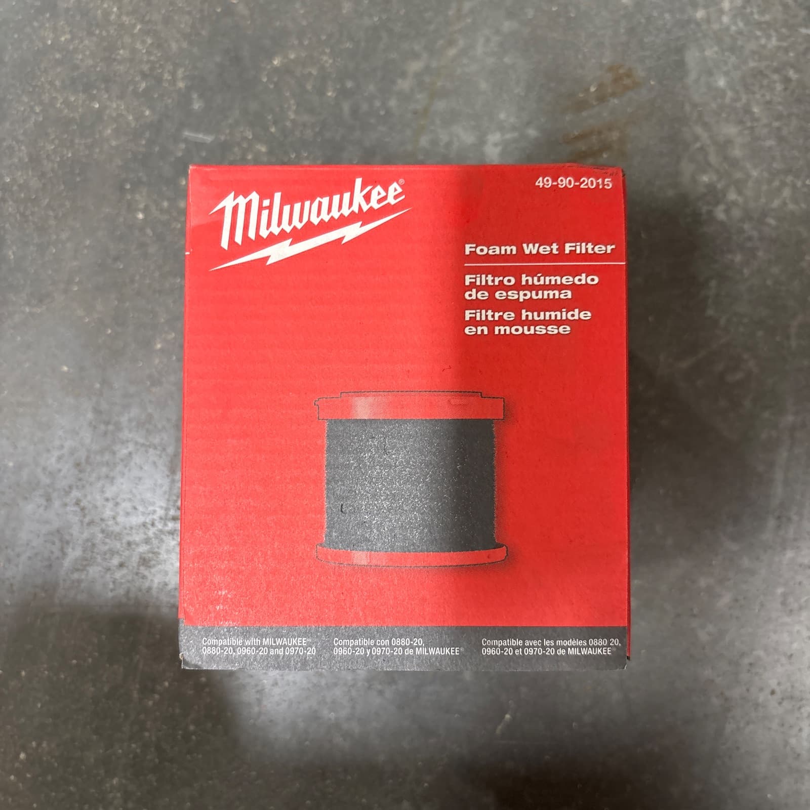 Milwaukee Foam Wet Filter for 0880-20, 0960-20, 0970-20 MPN 49-90-2015