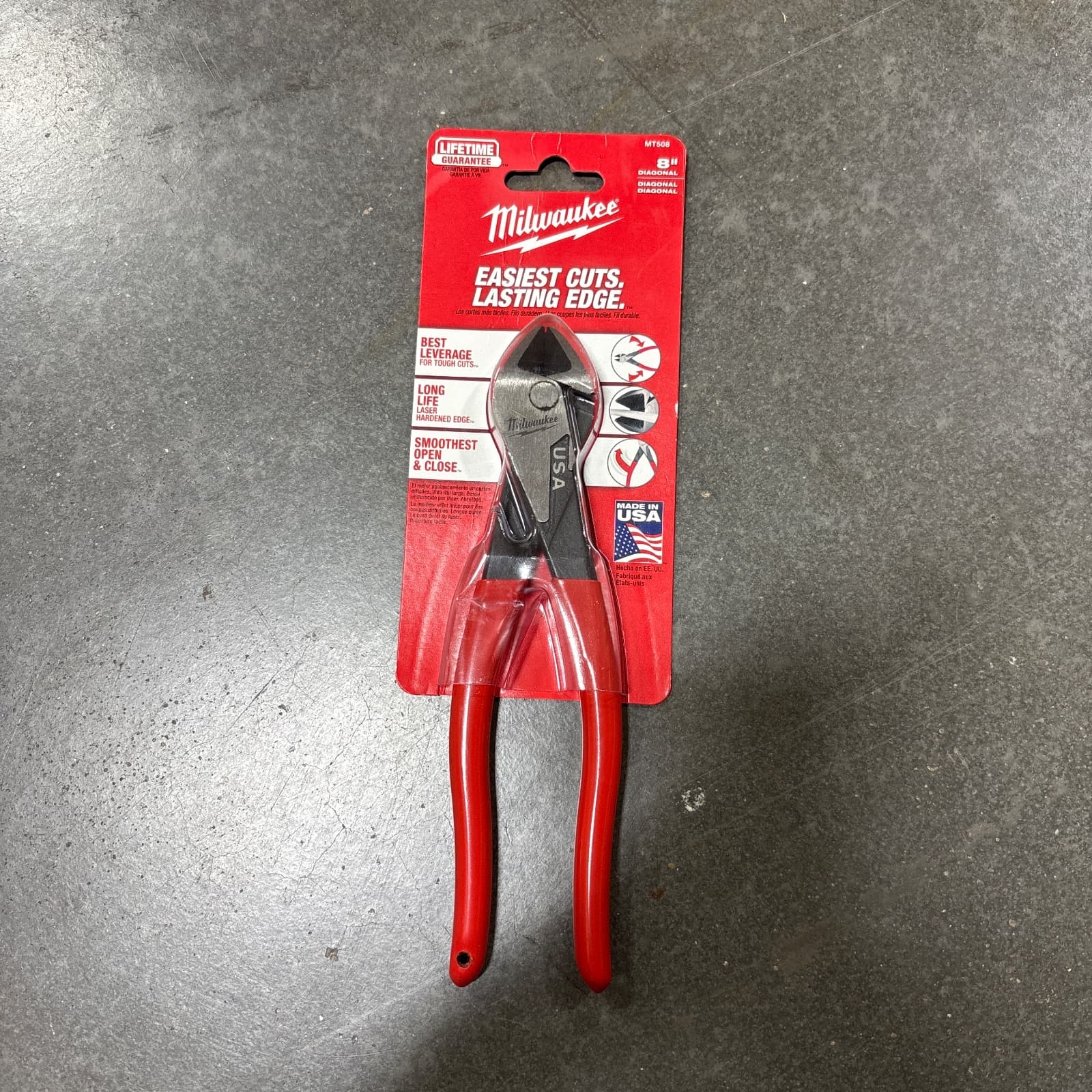 Milwaukee 8 in. Diagonal Dipped Grip Cutting Pliers MPN MT508