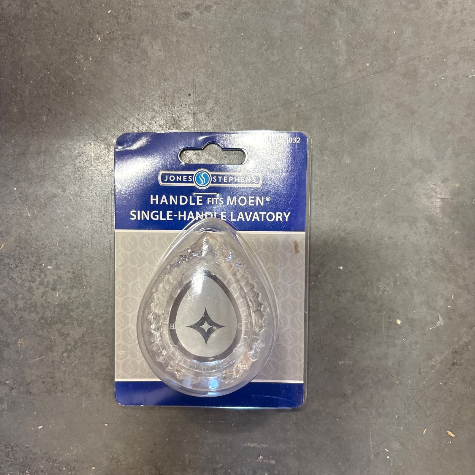 Jones Stephens 2-7/8 in. Acrylic Handle in Crystal for Moen Faucets MPN H53032