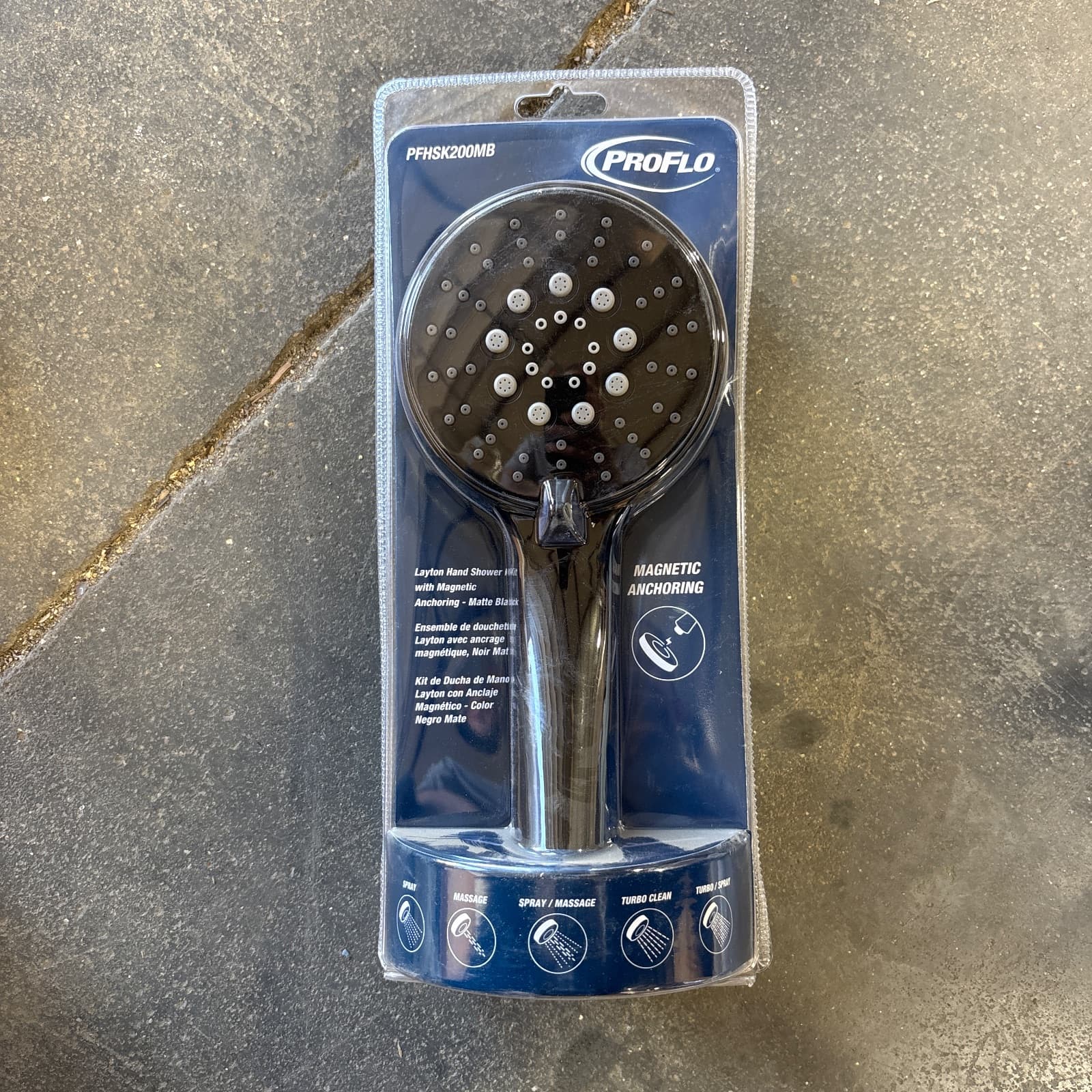PROFLO Layton Multi Function Magnetic Hand Shower Matte Black 1.75 GPM MPN PFHSK200MB
