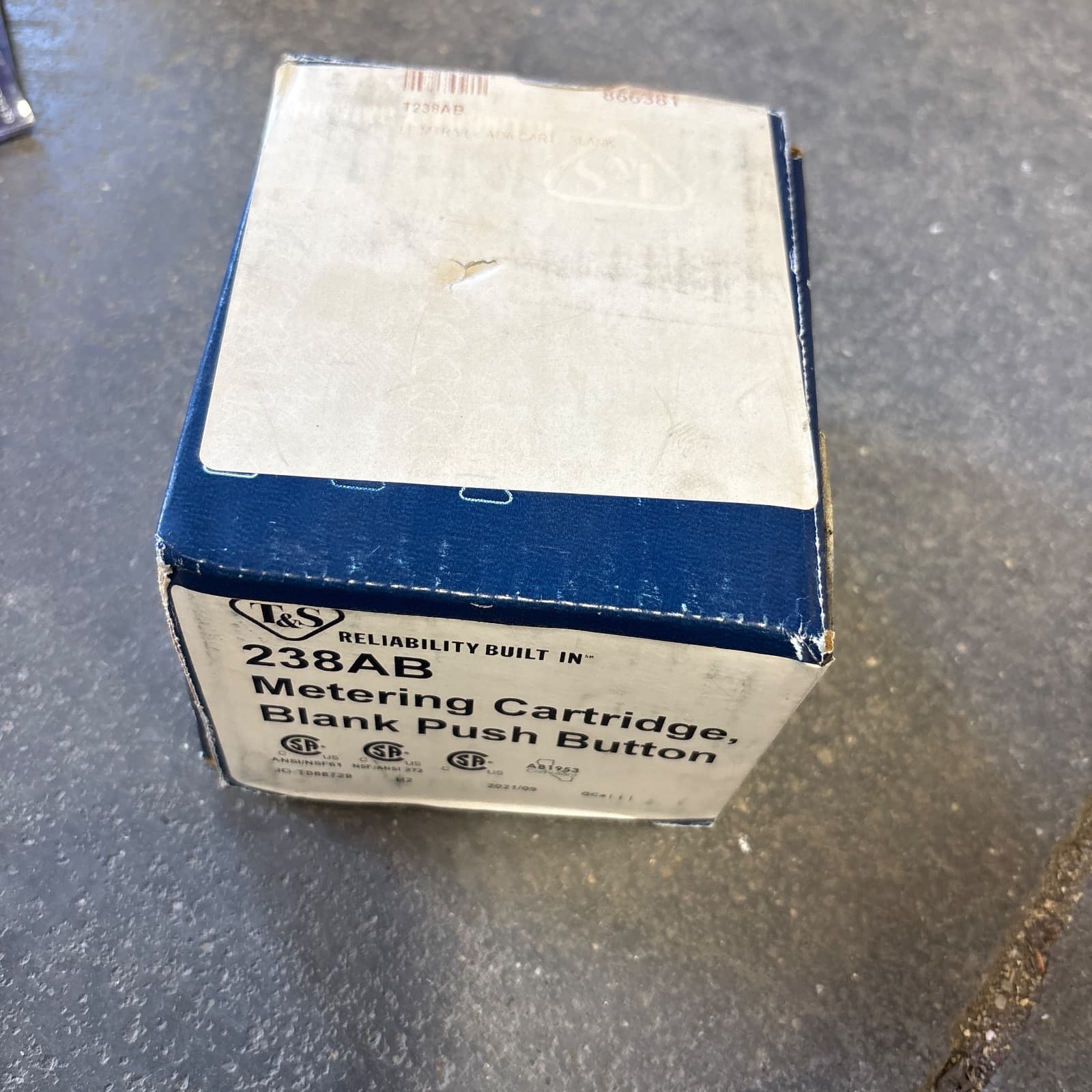 T&S Brass MVP™ Metering Cartridge, 10-30 Second Cycle, Blank Cap MPN 238AB