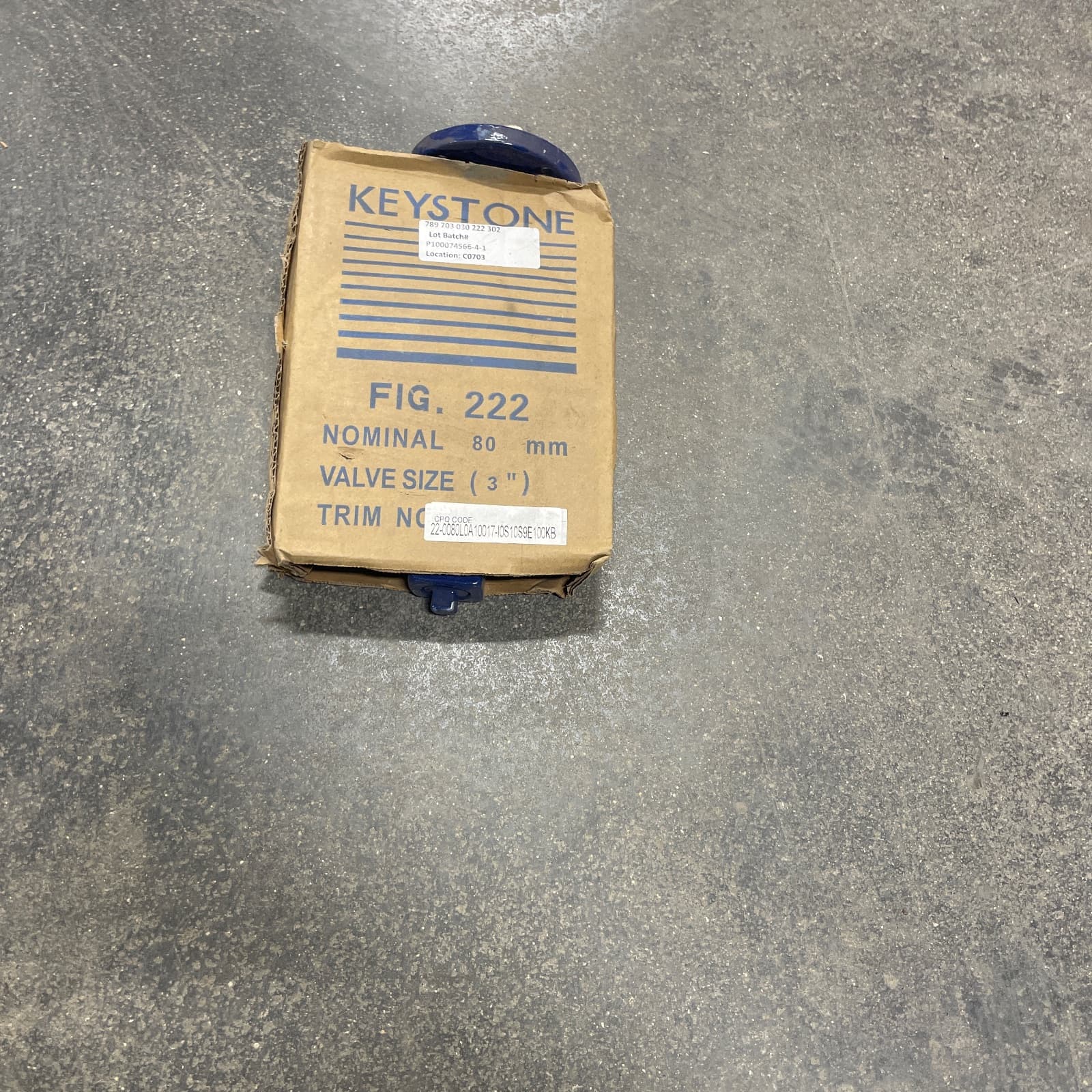 Keystone Valve USA 3 in. Cast Iron Lug EPDM Butterfly Valve with Handwheel MPN 222 3 — image 1