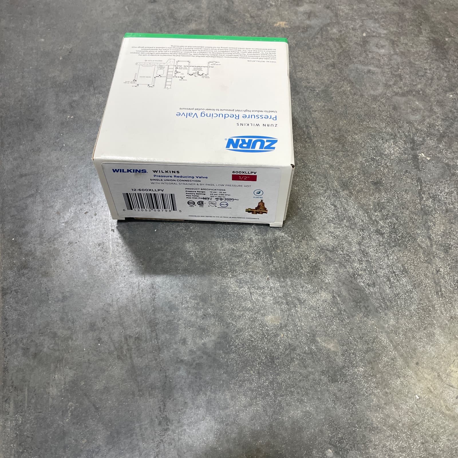 Zurn Wilkins 1/2 in. 300 psi Cast Bronze FNPT Pressure Reducing Valve MPN 12-600XLLPV — image 1
