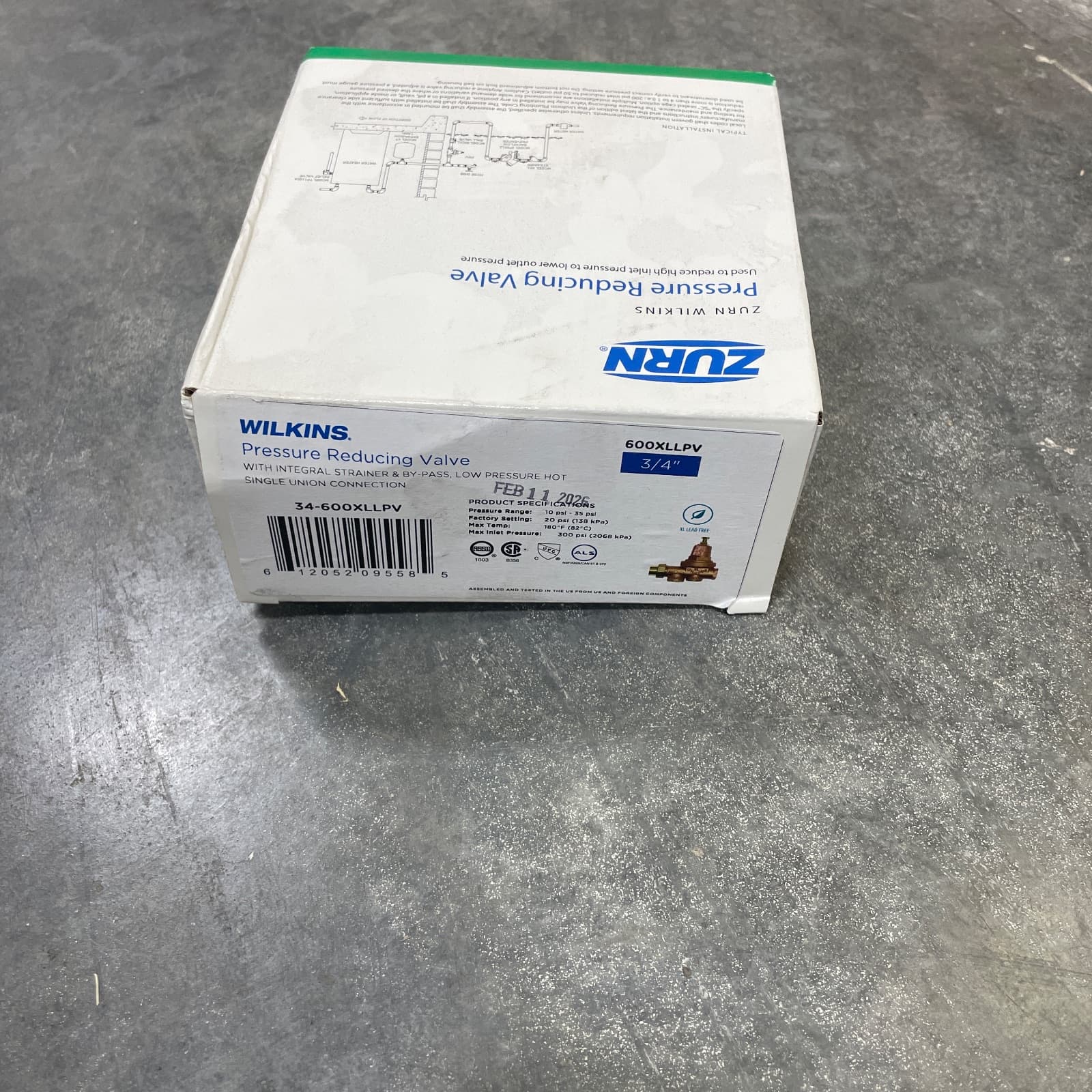 Zurn Wilkins 3/4 in. 300 psi Cast Bronze FNPT Pressure Reducing Valve MPN 34-600XLLPV — image 1
